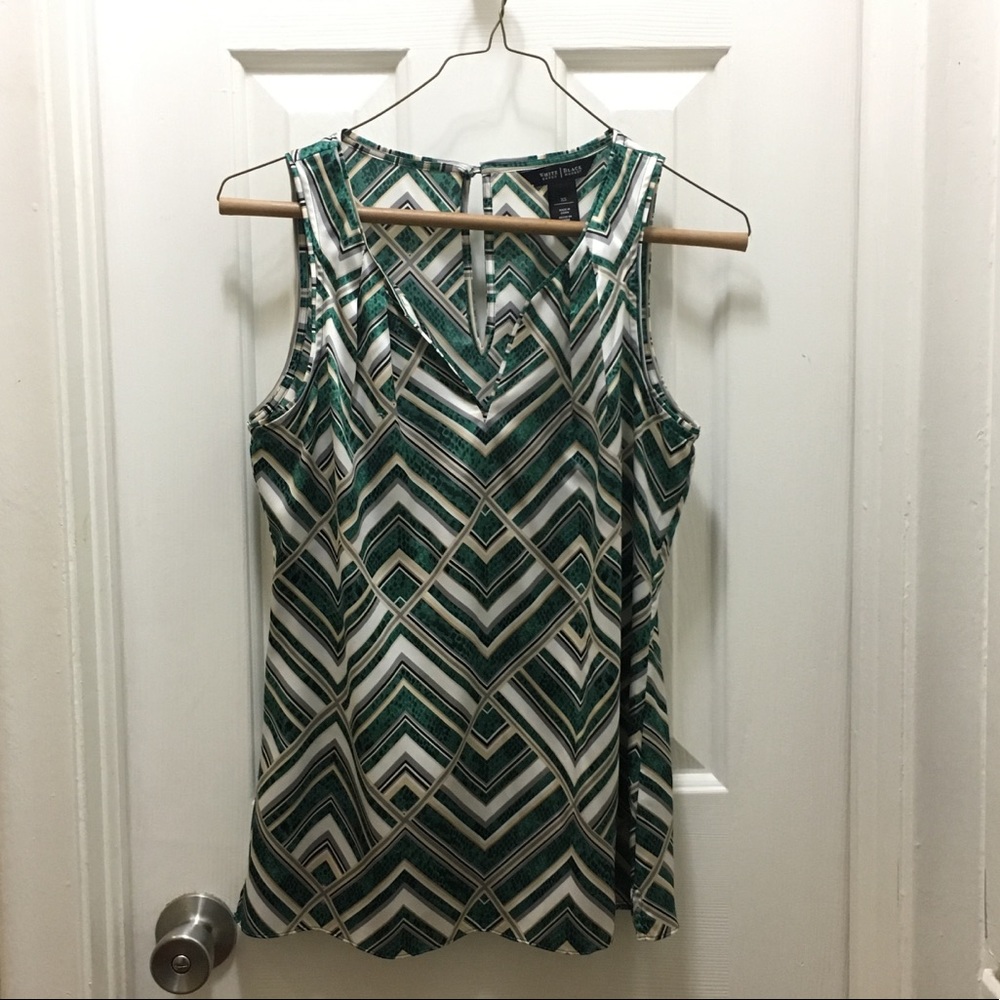 Patterned silky tank
